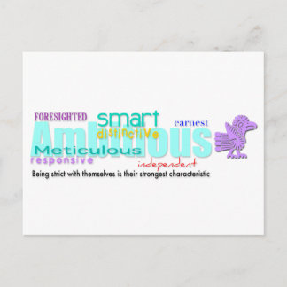 Postal Nacido en año galardonado Personalidad Postcard 2