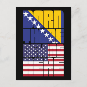 Postal Nacido en Bosnia Pertenezco Americano