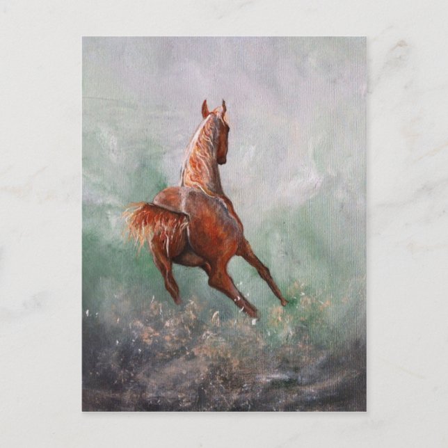 Postal Nacido en una carrera de barril (Anverso)