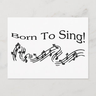 Postal Nacido para cantar