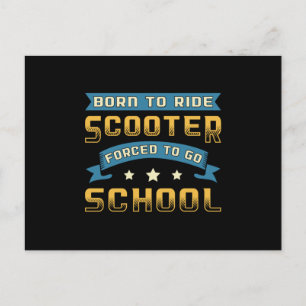 Postal Nacido Para Montar Scooter Driver E-Scooter Vintag