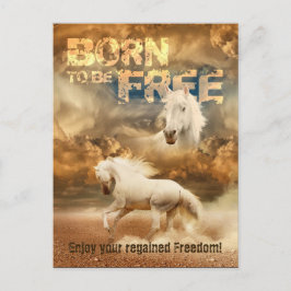 Postal Nacido para ser libre, la belleza de la vida silve