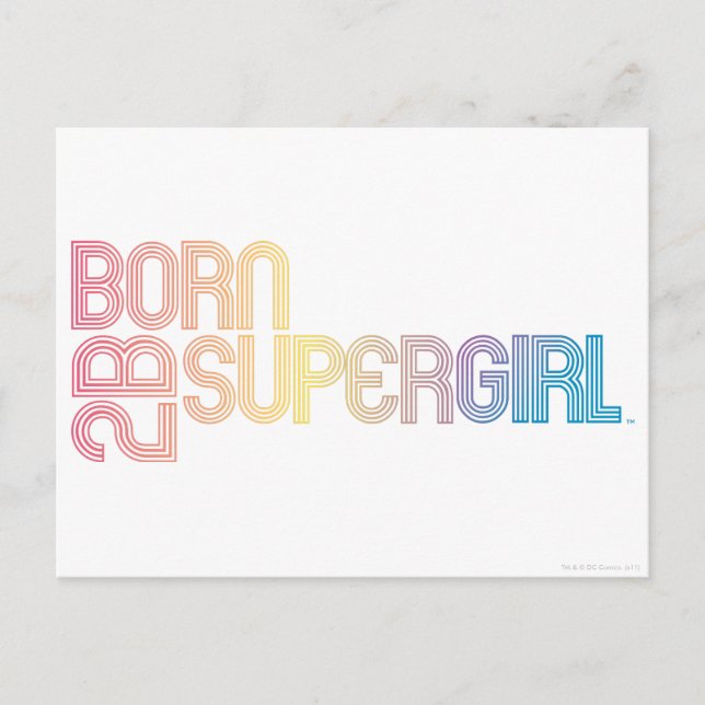 Postal Nacido para ser superchica (Anverso)
