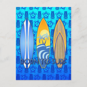 Postal Nacido Para Surf