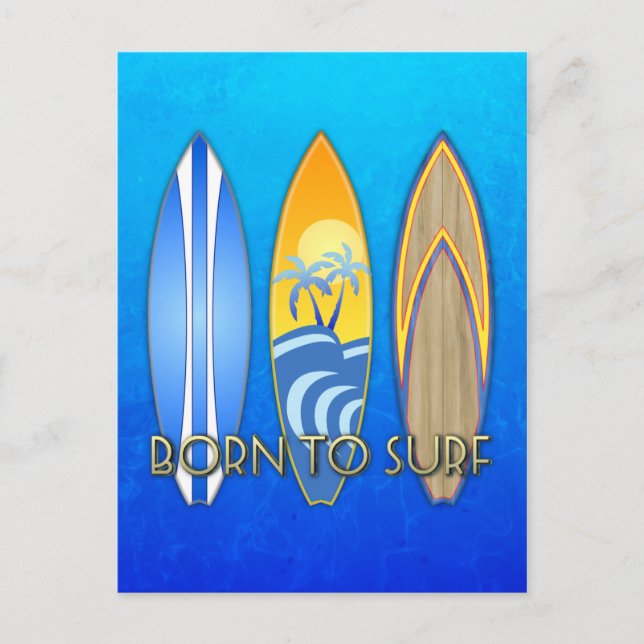 Postal Nacido Para Surf (Anverso)