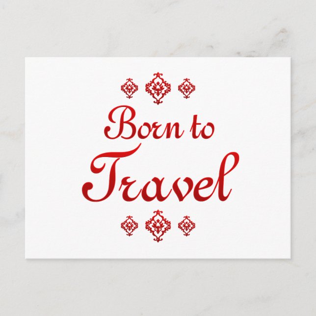 POSTAL NACIDO PARA VIAJAR (Anverso)