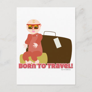 Postal Nacido para viajar