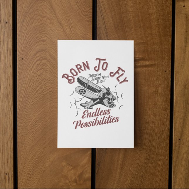 Postal Nacido para volar (born to fly pilot aviation postcard)