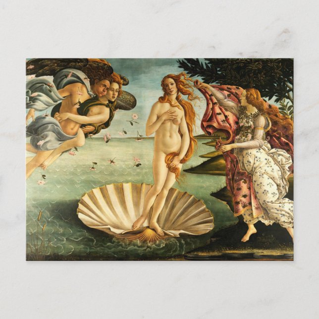 Postal Nacimiento Botticelli De Pintura De Arte Renacenti (Anverso)