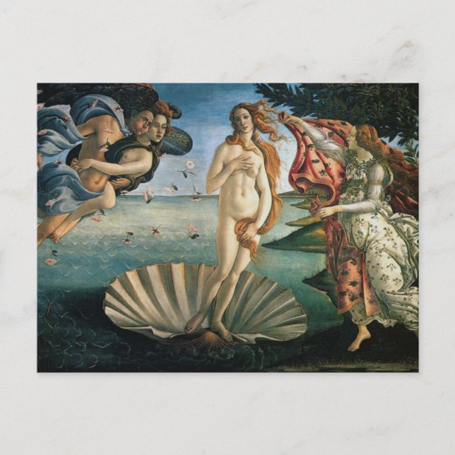 Postal Nacimiento de Botticelli de Venus (Anverso)