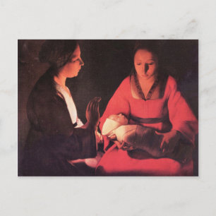 Postal Nacimiento de Cristo por Georges de La Tour