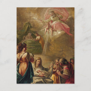 Postal Nacimiento de la Virgen por Francesc Pla i Duran