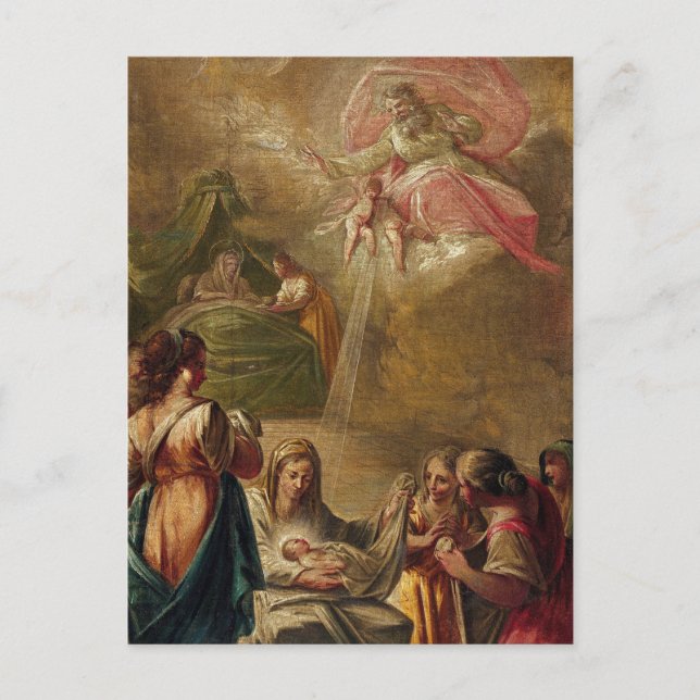Postal Nacimiento de la Virgen por Francesc Pla i Duran (Anverso)