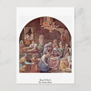 Postal Nacimiento De María Por Guido Reni