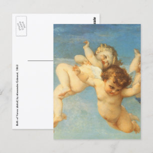 Postal Nacimiento de Venus, detalles de ángeles por Alexa