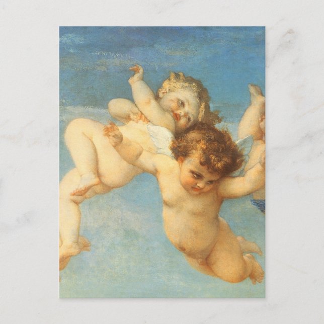 Postal Nacimiento de Venus, detalles de ángeles por Alexa (Anverso)