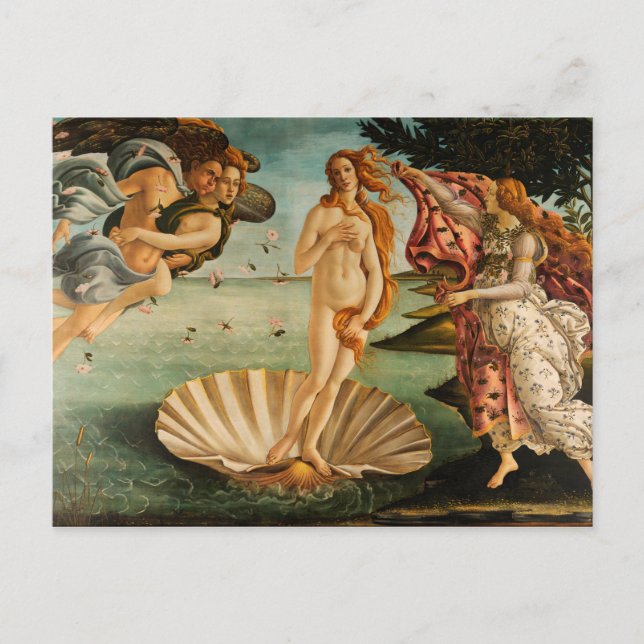 Postal Nacimiento de Venus en Botticelli (Anverso)