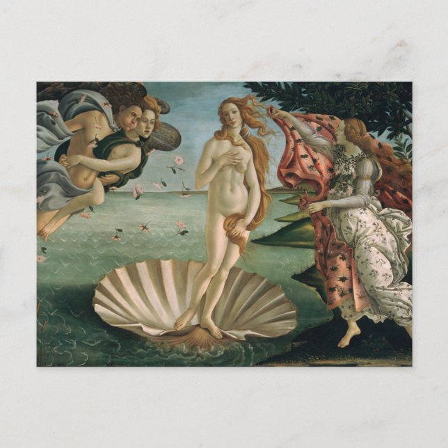 Postal Nacimiento de Venus por Botticelli Postcard (Anverso)