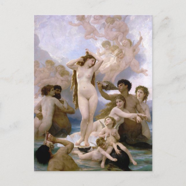 Postal Nacimiento de Venus por William-Adolphe Bouguereau (Anverso)
