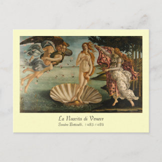 Postal Nacimiento de Venus Postcard