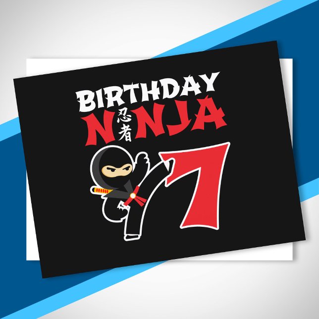 Postal Nacimiento Ninja - Tema de Fiesta de 7 años (Subido por el creador)