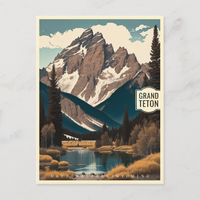 Postal Nacional de Grand Teton (Anverso)