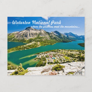 Postal nacional del parque de la paz de Waterton