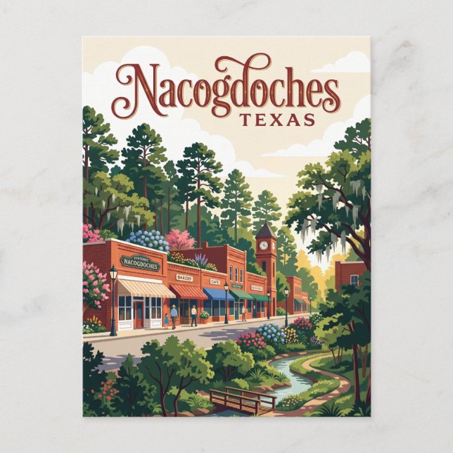 Postal Nacogdoches, Texas (Anverso)