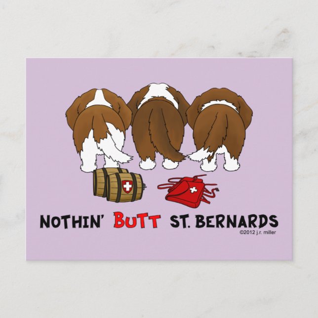 Postal Nada De Butt St. Bernards (Anverso)