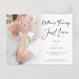 Postal Nada de fantasía sólo amor Foto Guardar fecha