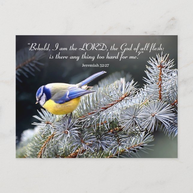 Postal Nada demasiado difícil para el Señor (Anverso)