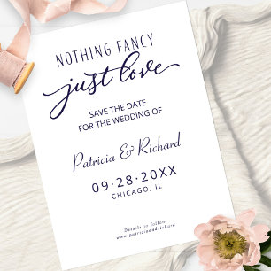 Postal Nada Elegante Solo Amor Boda Guardar La Fecha
