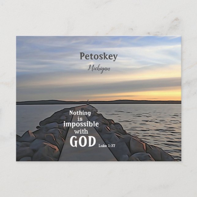 Postal Nada Es Imposible Con Dios (Anverso)