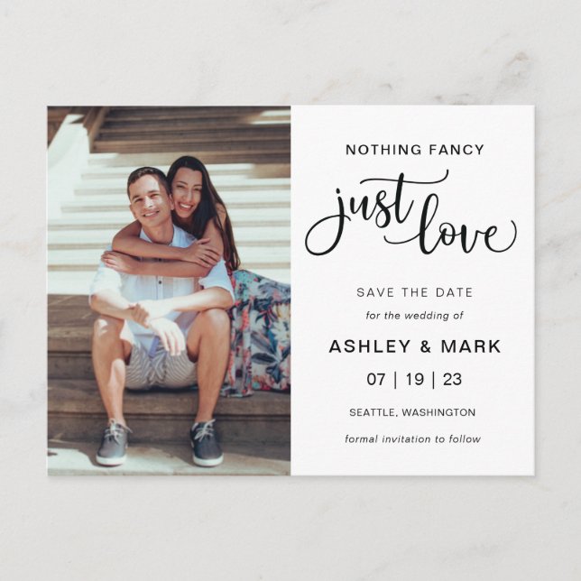 Postal Nada Fancy Ama Solamente La Foto Boda Salva Los Da (Anverso)
