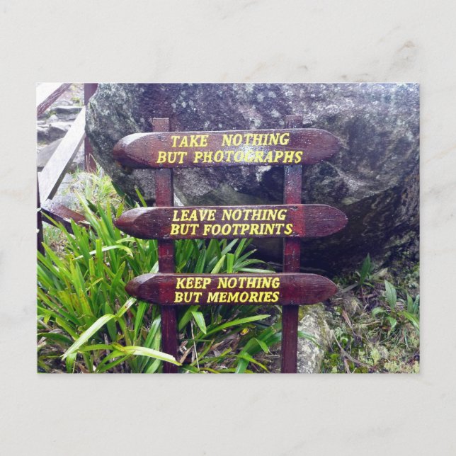 Postal nada más que huellas (Anverso)