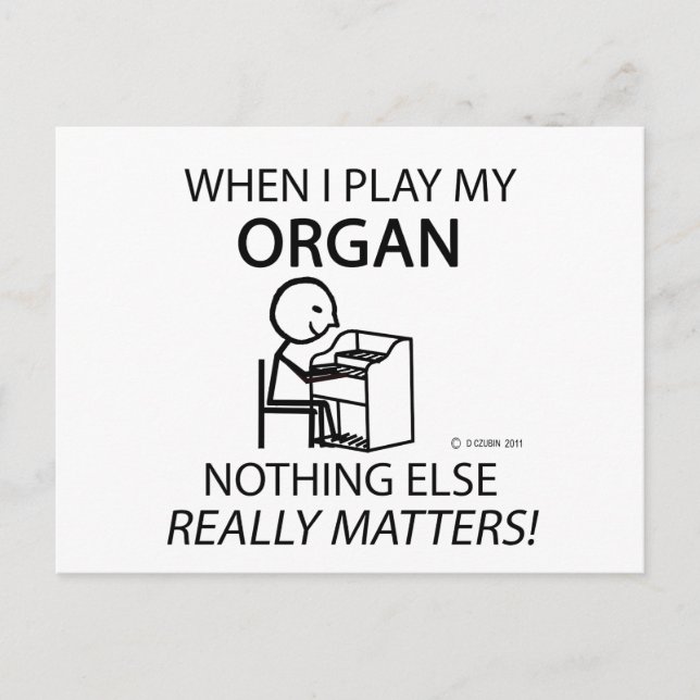 Postal Nada más que importa en órganos (Anverso)