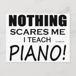 Postal Nada me asusta el piano