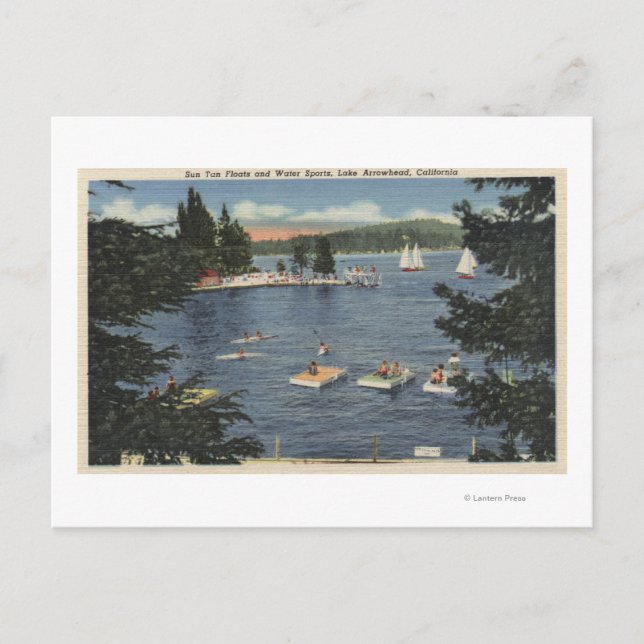 Postal Nadadores Con Flotas Y Deportes (Anverso)