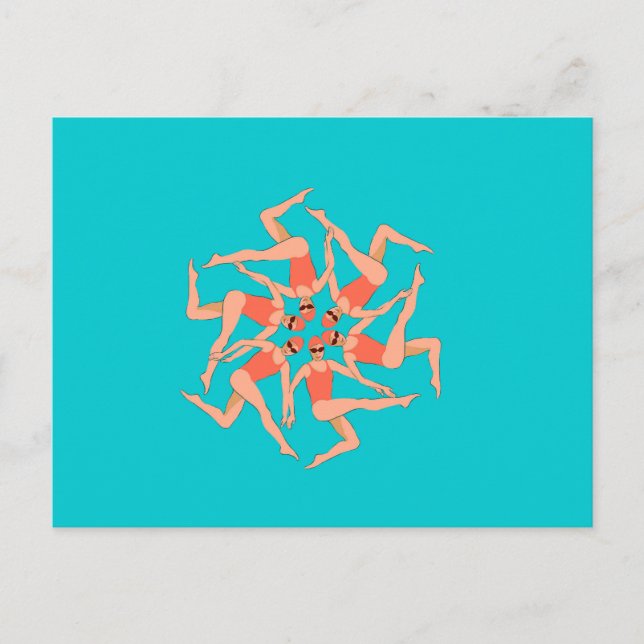 Postal Nadadores - Coreografía De Natación Sincronizada (Anverso)