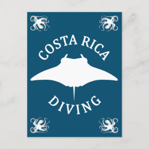 Postal Nadando Con Manta Ray - Buceo En Costa Rica