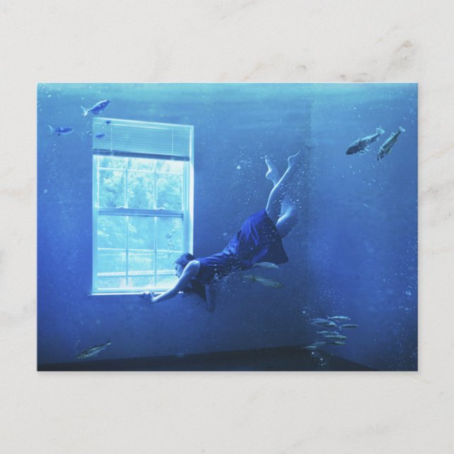 Postal Nadando En Una Habitación (Anverso)