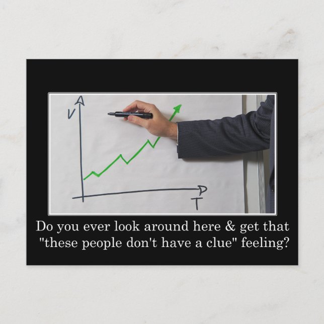 Postal Nadie aquí sabe lo que están haciendo (Anverso)