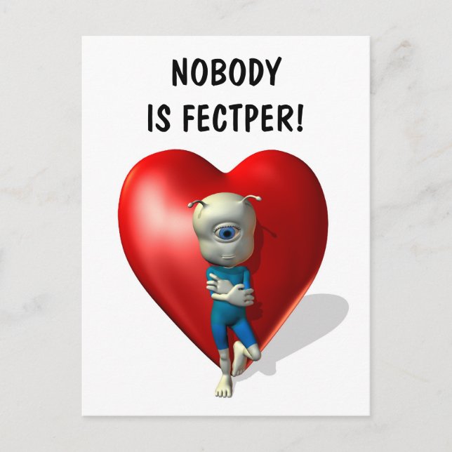 Postal Nadie es perfecto! (Anverso)