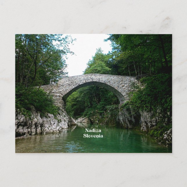 Postal Nadiza Eslovenia, río Nadiza (Anverso)