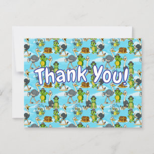 Postal Nae Nae y Lulu Adventures Gracias Postcard