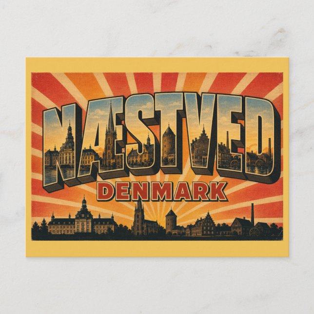 Postal Næstved Dinamarca Castillo de Gavnø (Anverso)
