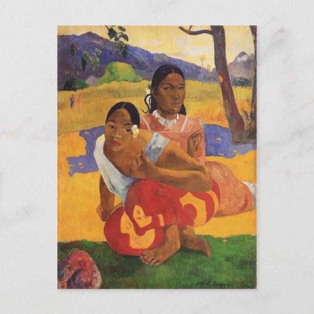 Postal 'Nafea Faa Ipoipo' - Paul Gauguin (Anverso)
