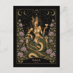Postal Naga, arte del Tarot Estrellado