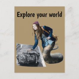 Postal Naga Explorer World Travel Fantasy Art Postcard