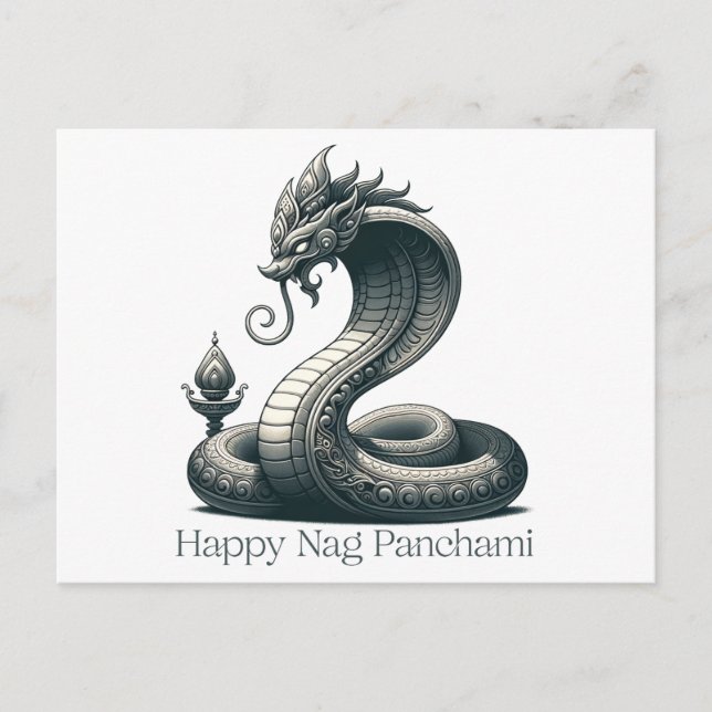Postal Naga Panchami Cobra (Anverso)